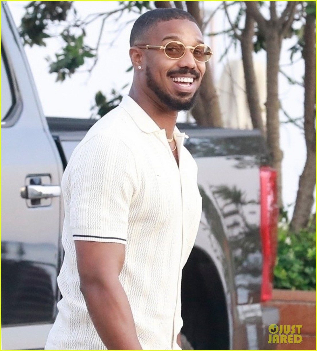 Michael B. Jordan is All Smiles Grabbing Lunch with Friends at Nobu