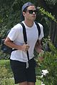 rami malek makes his way to a private tennis lesson 04