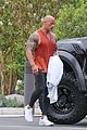 dwayne johnson drenched in sweat after workout 01