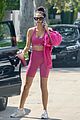 sara sampaio goes pretty in pink for afternoon workout 01