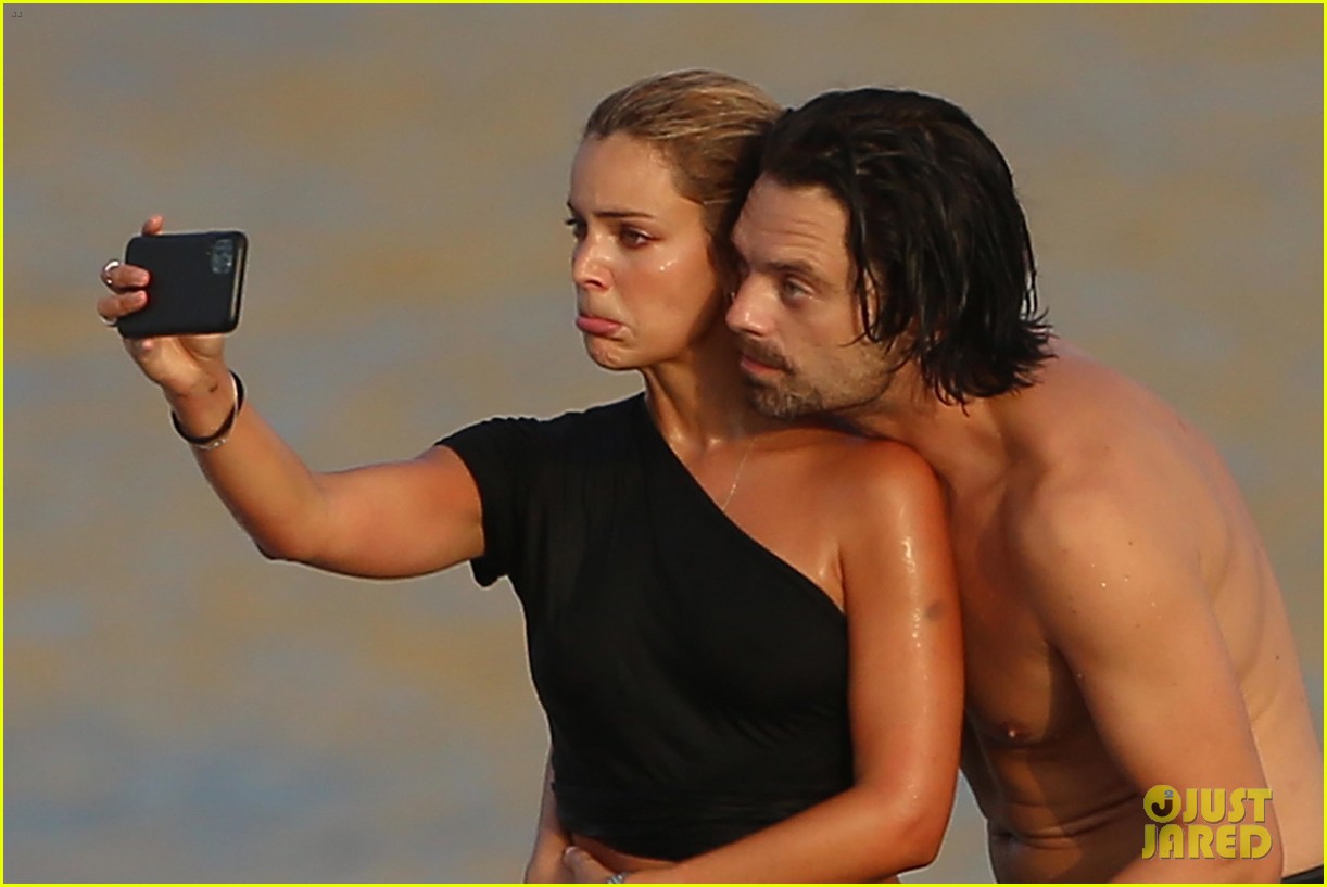 Sebastian Stan Looks So Cute with Girlfriend Alejandra Onieva While Celebrating Birthday in