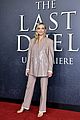 jodie comer wears shimmering suit for london the last duel 03