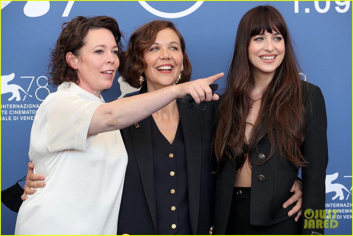 Dakota Johnson Suits Up for 'The Lost Daughter' Photocall at Venice