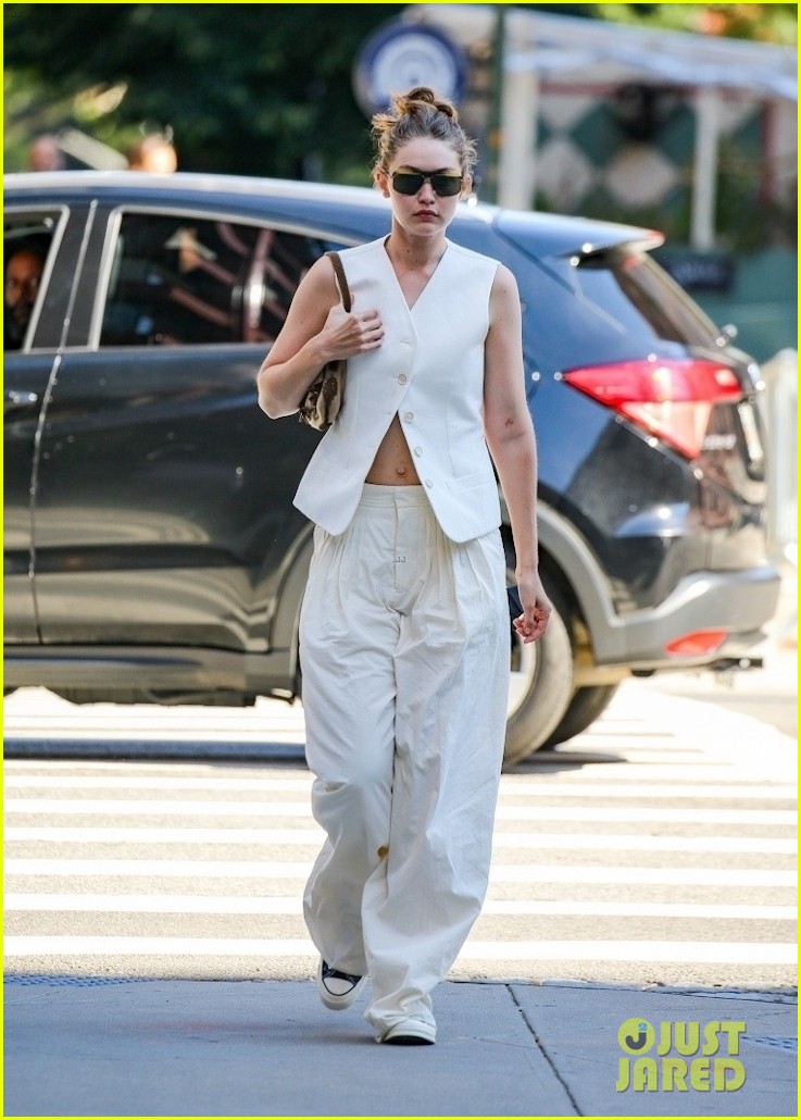gigi hadid steps out in all white in nyc 034616962