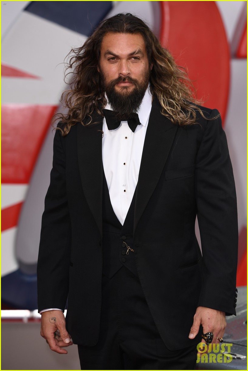 Jason Momoa Wears Glasses To 'No Time To Die' Premiere in London Photo