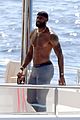 lebron james works out shirtless on yacht 01