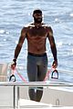 lebron james works out shirtless on yacht 06