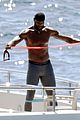 lebron james works out shirtless on yacht 26