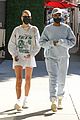 hailey bieber grabs lunch with justine skye beverly hills 03