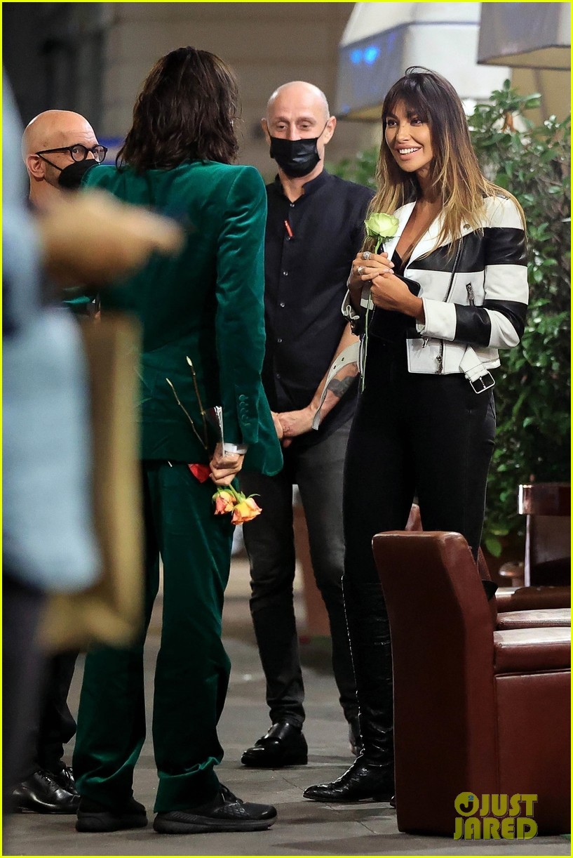 Jared Leto Brings Flowers To 'House of Gucci' Co-Star Madalina Ghenea