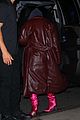 kim kardashian wraps up leather jacket snl rehearsals 09