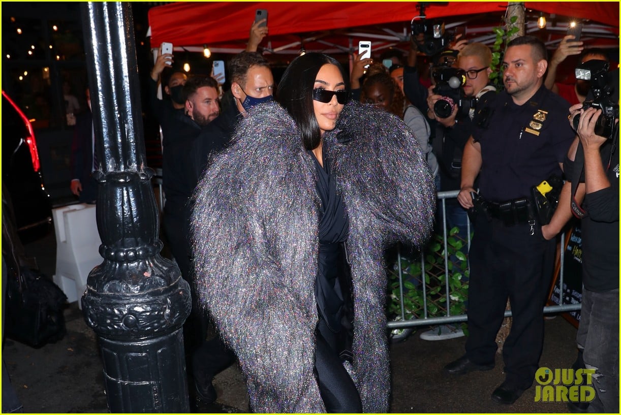 Kim Kardashian Wears a Fuzzy Coat for Dinner After 'SNL' Rehearsal