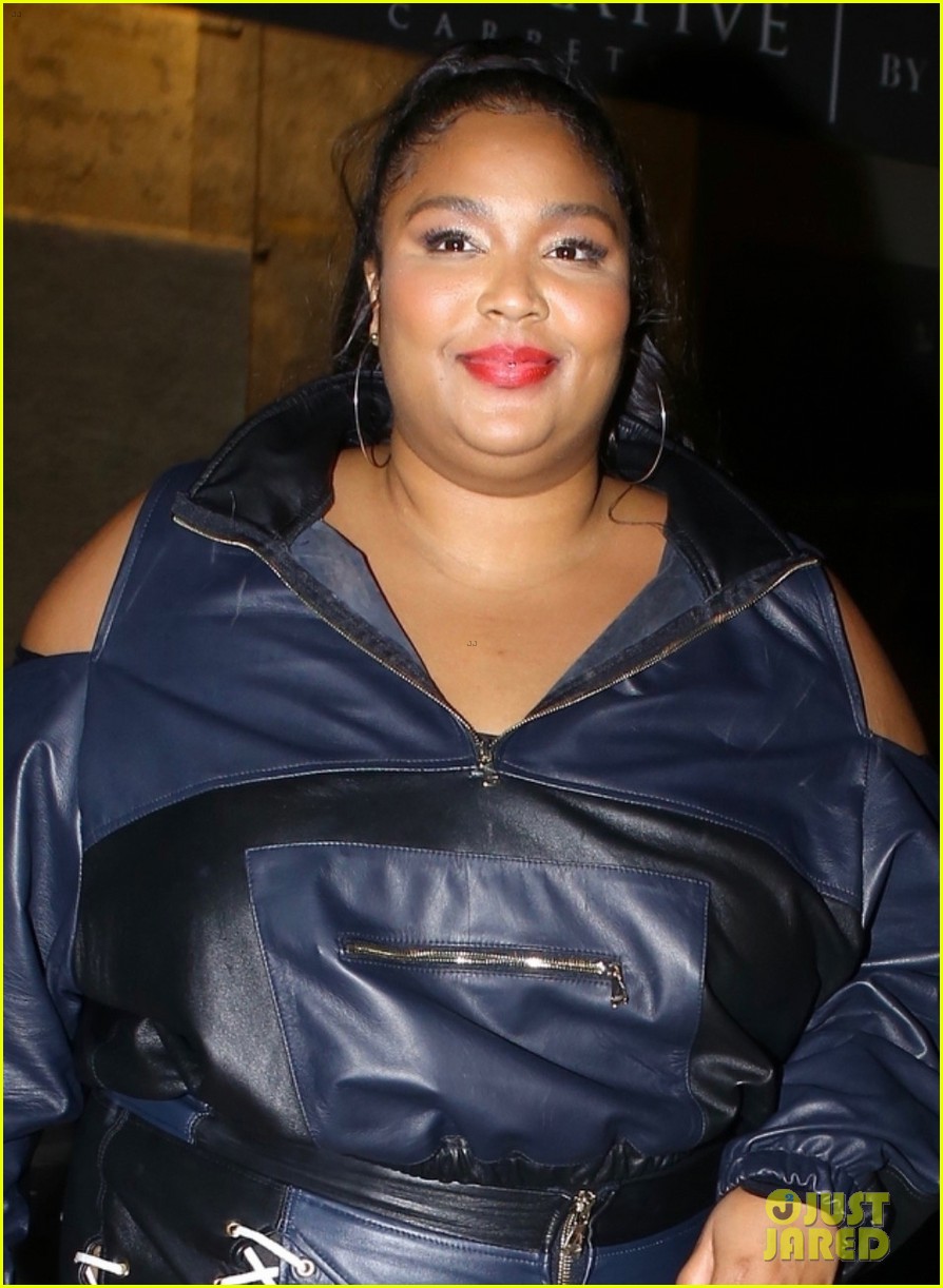 Lizzo Rocks LacedUp Leather Pants to Dinner in West Hollywood Photo