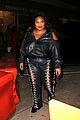 lizzo rocks laced up leather pants for night out 05
