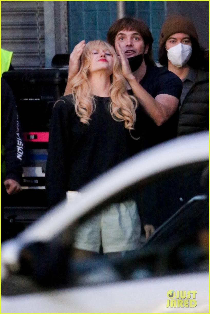 Emmy Rossum Smashes a Guitar While Filming a Scene for 'Angelyne