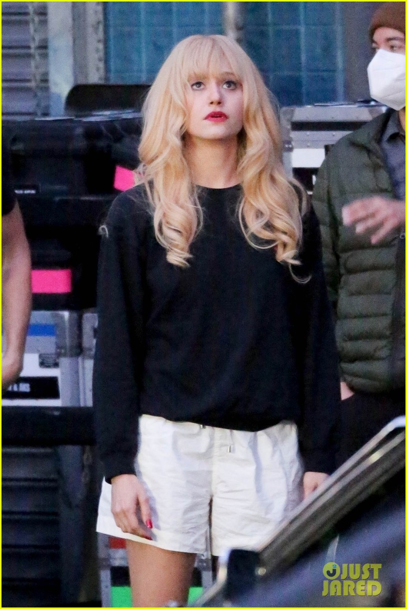 Emmy Rossum Smashes a Guitar While Filming a Scene for 'Angelyne
