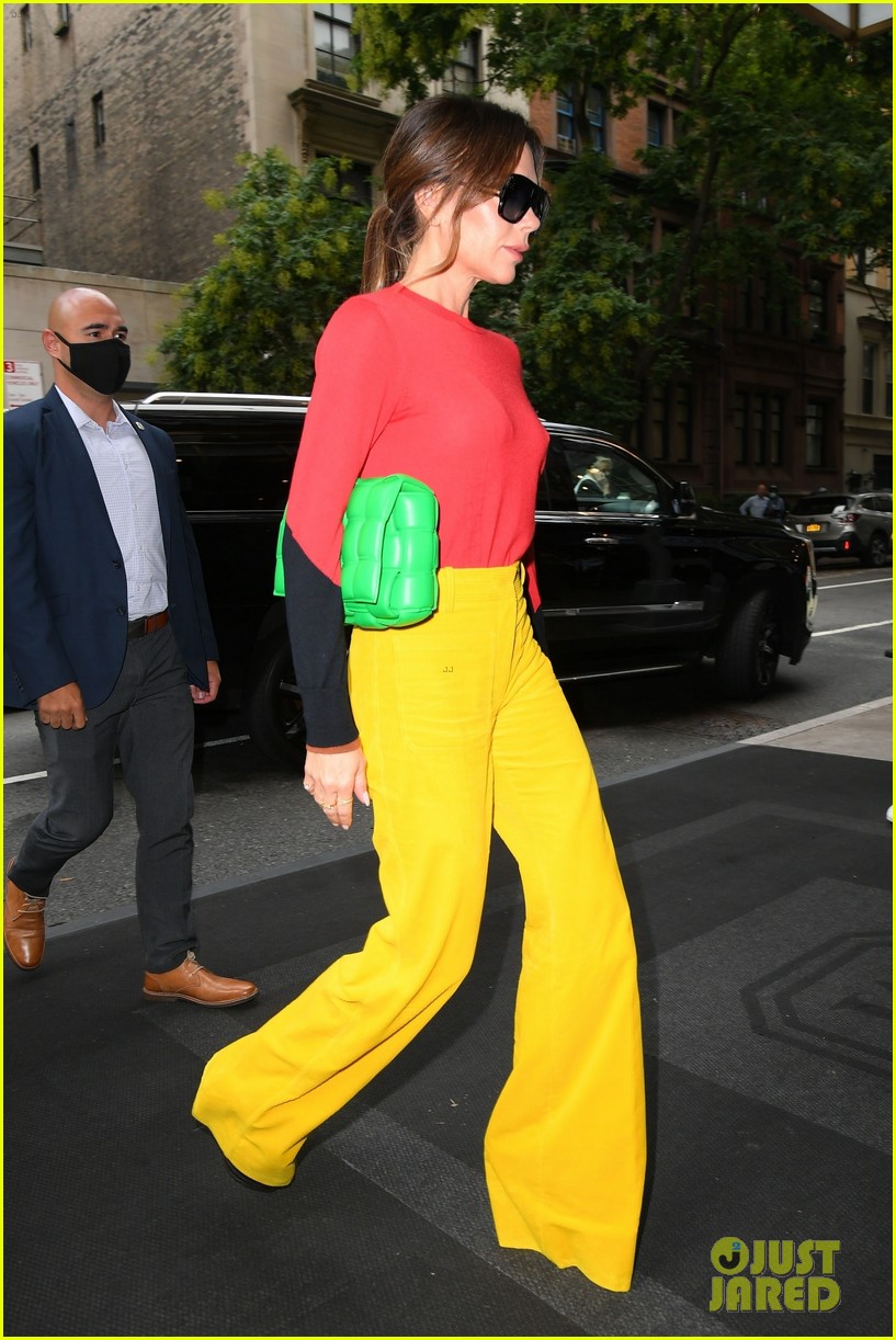 victoria beckham bright outfit for gma 034642982