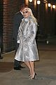 lady gaga silver jacket colbert nyc 15