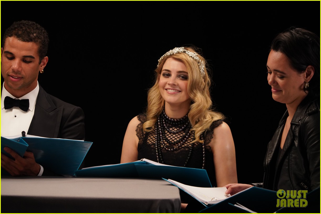 Full Sized Photo of kaia gerber jake picking the great gatsby table