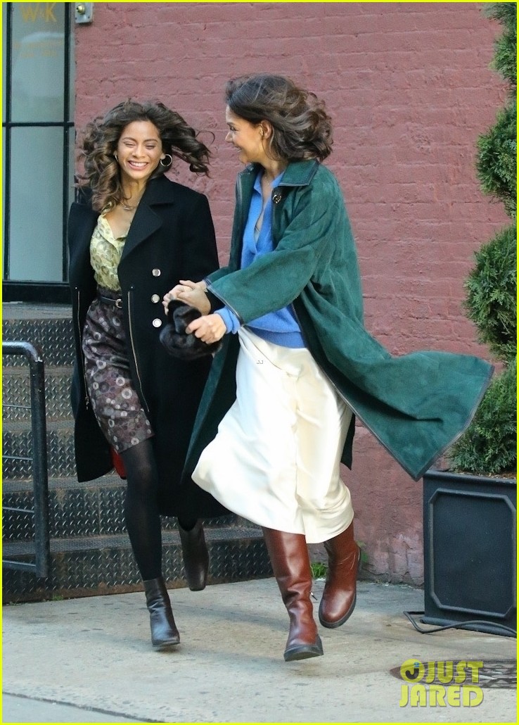 Katie Holmes & Co-Star Julia Mayorga Hold Hands While Filming Upcoming