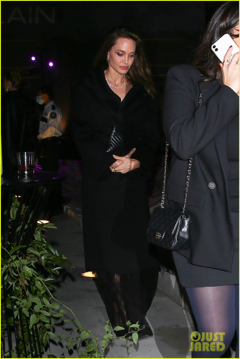 Angelina Jolie Looks Classy in All Black for Guerlain Event: Photo