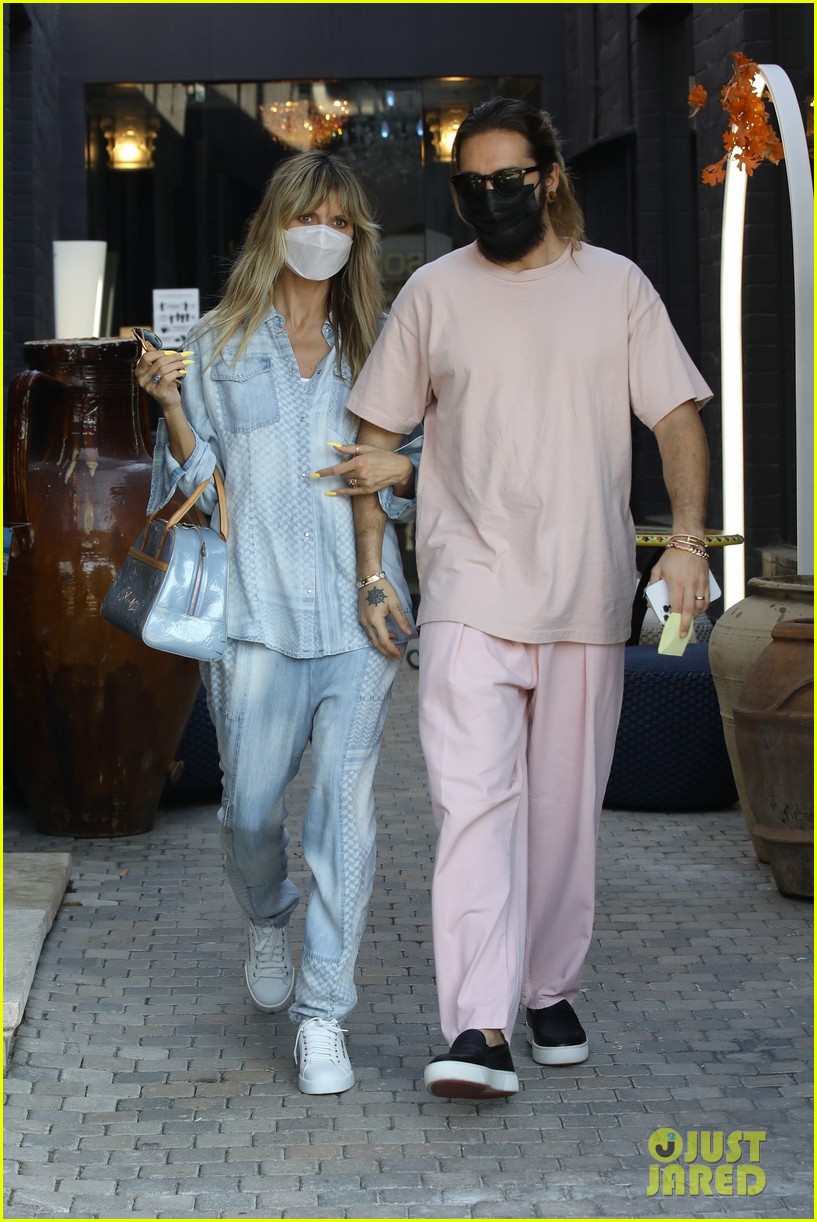Heidi Klum & Husband Tom Kaulitz Hold Hands While Out Furniture
