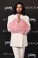 jared leto white suit pink feathered sleeves lacma gala 10