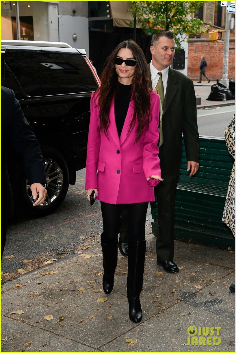 bright pink blazer