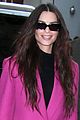 emily ratajkowski bright pink blazer for book signing in nyc 08