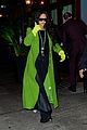 rihanna sports lime green coat dinner in nyc 01