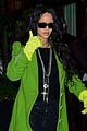 rihanna sports lime green coat dinner in nyc 04
