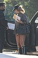addison rae pairs baggy t shirt rain boots day out in beverly hills 13