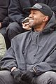 kanye west sits courtside with french montana donda basketball game 08