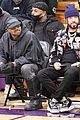 kanye west sits courtside with french montana donda basketball game 13