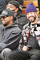 kanye west sits courtside with french montana donda basketball game 17