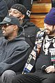 kanye west sits courtside with french montana donda basketball game 21