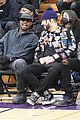 kanye west sits courtside with french montana donda basketball game 24