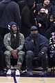 kanye west sits courtside with french montana donda basketball game 36