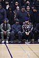 kanye west sits courtside with french montana donda basketball game 38