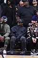 kanye west sits courtside with french montana donda basketball game 41