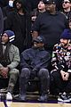 kanye west sits courtside with french montana donda basketball game 45