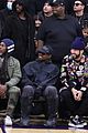 kanye west sits courtside with french montana donda basketball game 48