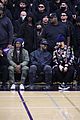 kanye west sits courtside with french montana donda basketball game 56
