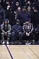 kanye west sits courtside with french montana donda basketball game 62