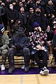 kanye west sits courtside with french montana donda basketball game 63