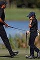 tiger woods plays golf with son charlie woods 65