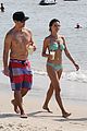 alessandra ambrosio richard lee show off some cute pda at the beach 01