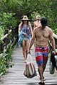 alessandra ambrosio richard lee show off some cute pda at the beach 100