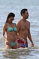 alessandra ambrosio richard lee show off some cute pda at the beach 12