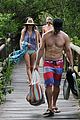 alessandra ambrosio richard lee show off some cute pda at the beach 23